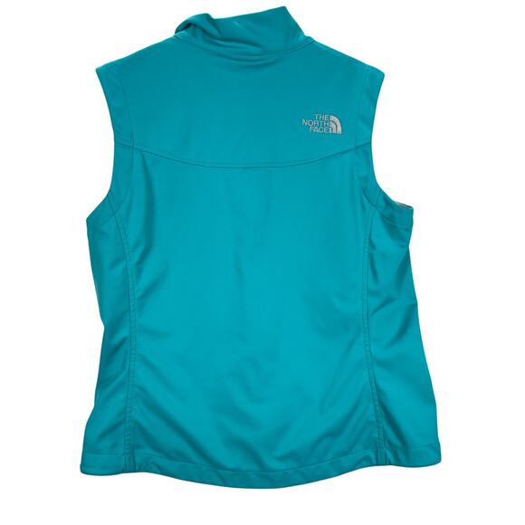 The North Face Women's Teal Soft Shell Vest M/M Full Zip Outdoor Hiking Layer - Picture 4 of 11